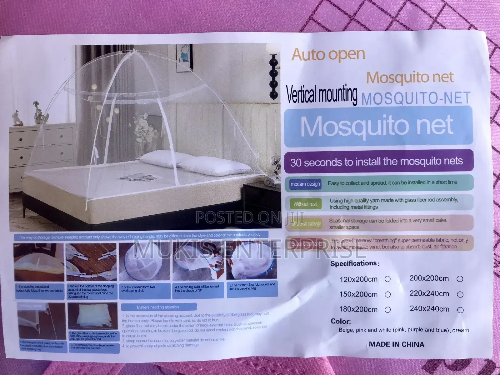 Foldable Double Bed Sized Net