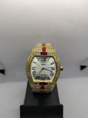 Iced Out Cartier Roadster Watch