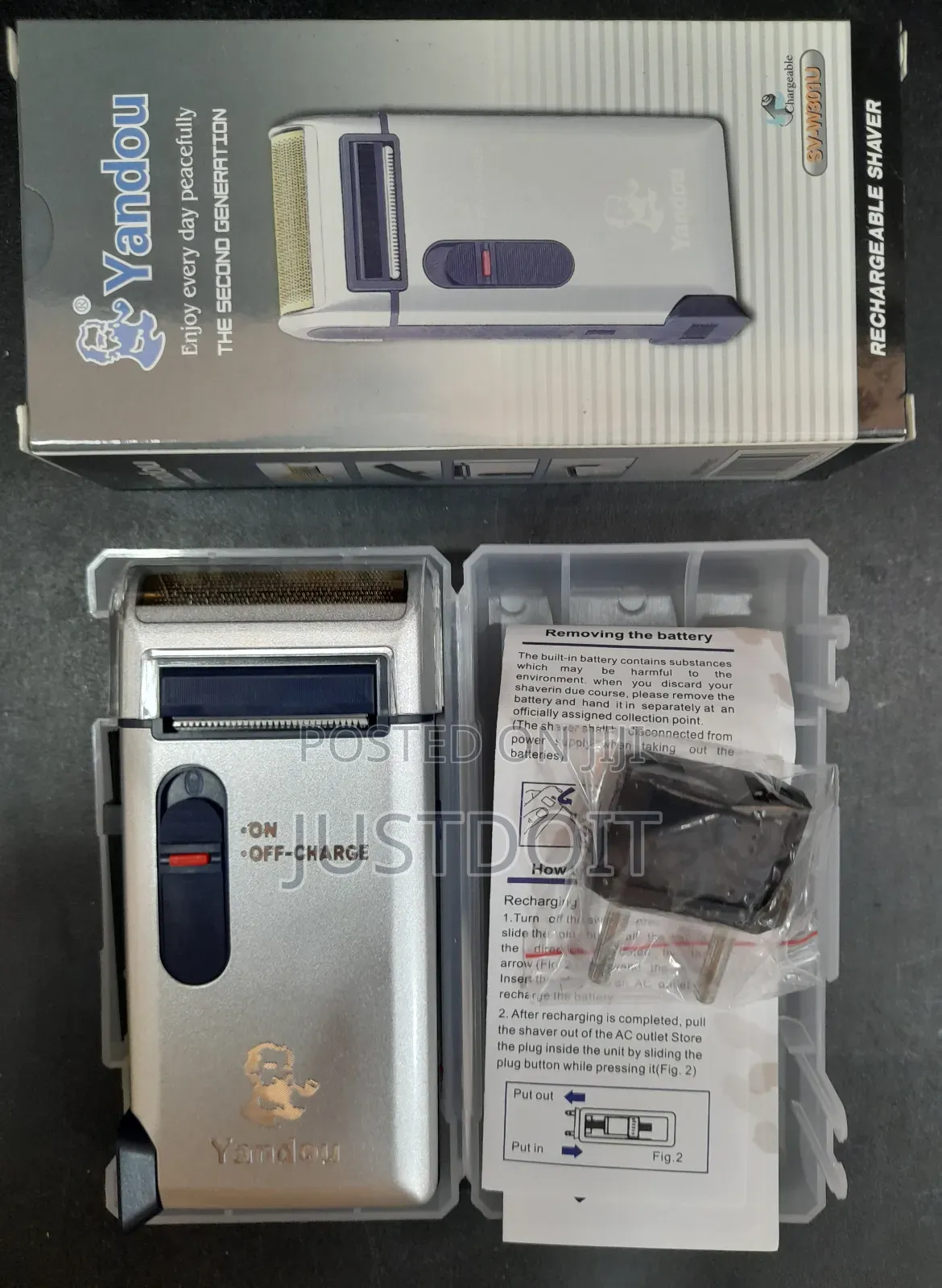 After Shave Rechargeable Smoothener With Shaver.