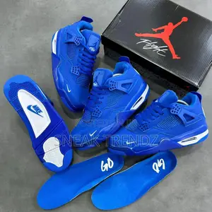 Jordan R4 Original Royal Blue and White