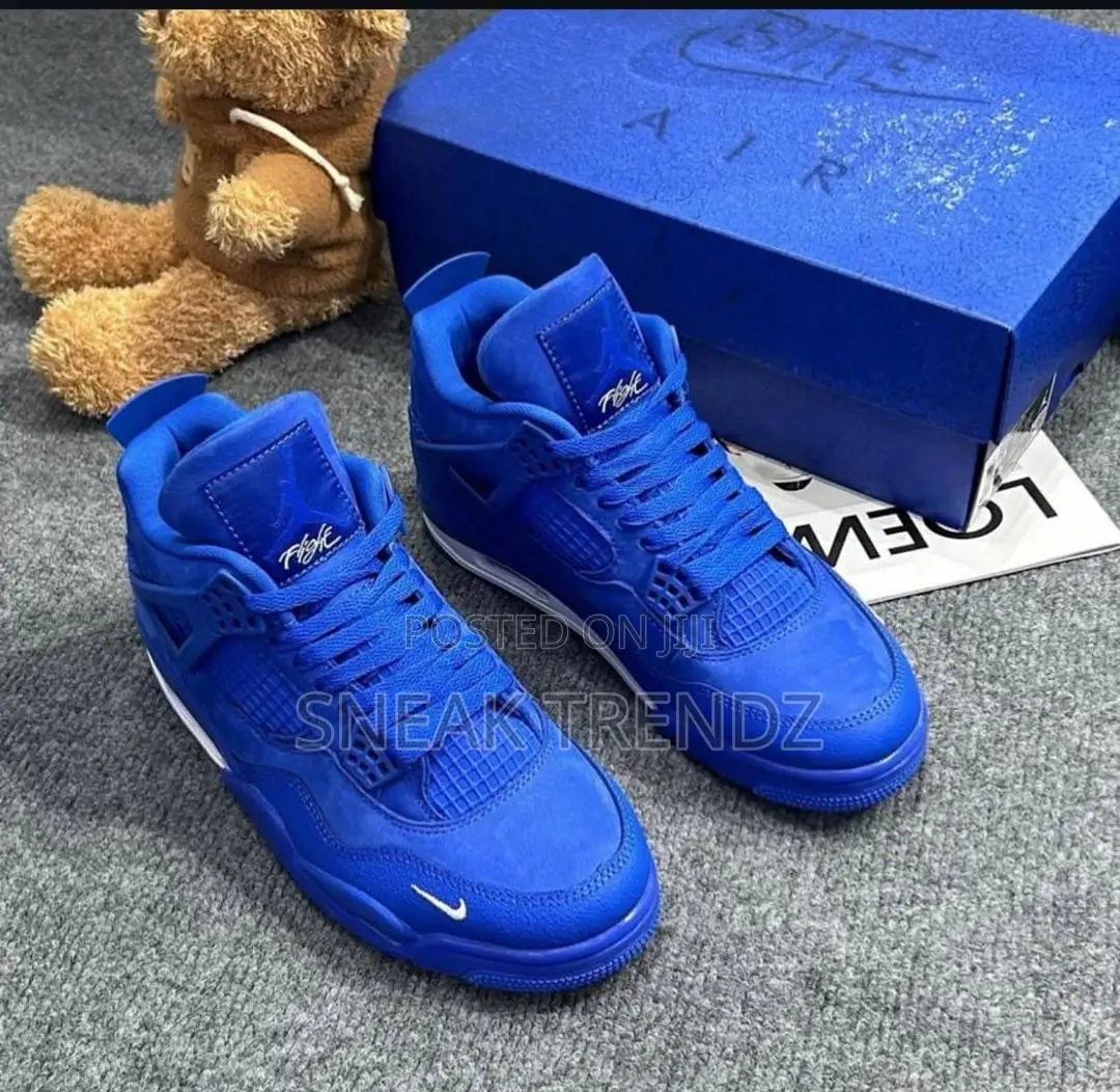 Jordan R4 Original Royal Blue and White