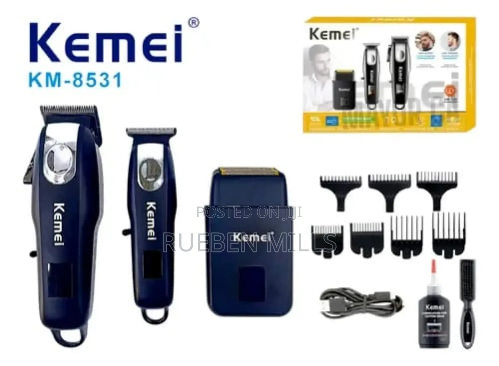 Three In One Super Strong Kemei Hair Clipper Barbering Machine 3 In 1.