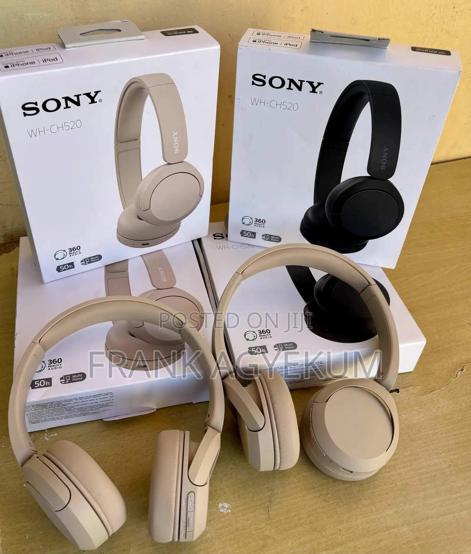 Sony Wh- Ch520 Wireless on-Ear Headphones – Black