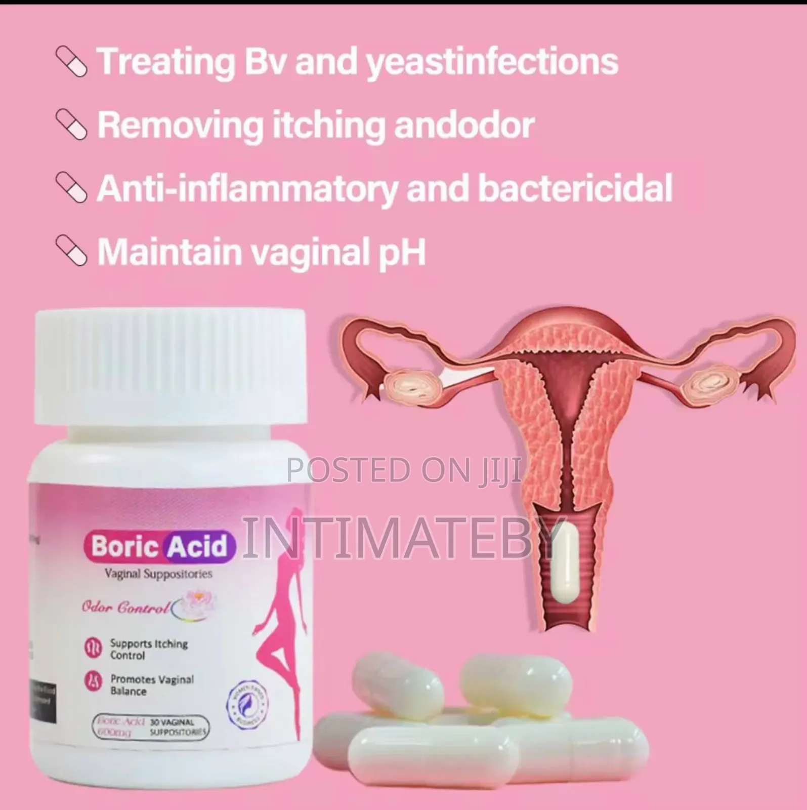 Boric Acid Intimate Care – 30 Suppositories