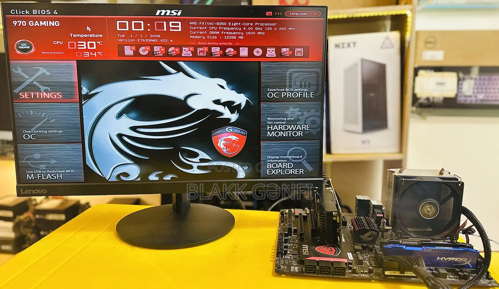 Amd Fx 8-cores Cpu+Msi Gaming Board+Air Cooler+12gb Ram