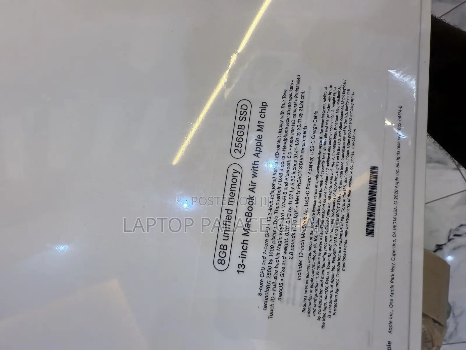 New Laptop Apple MacBook Air 8GB Apple M1 SSD 256GB