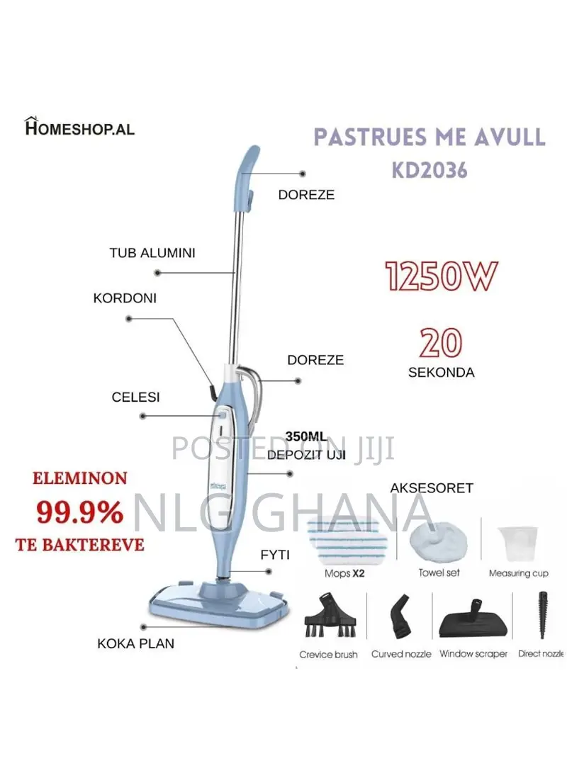 1250w Electric Motor Intelligent Steam Cleaner Mop.