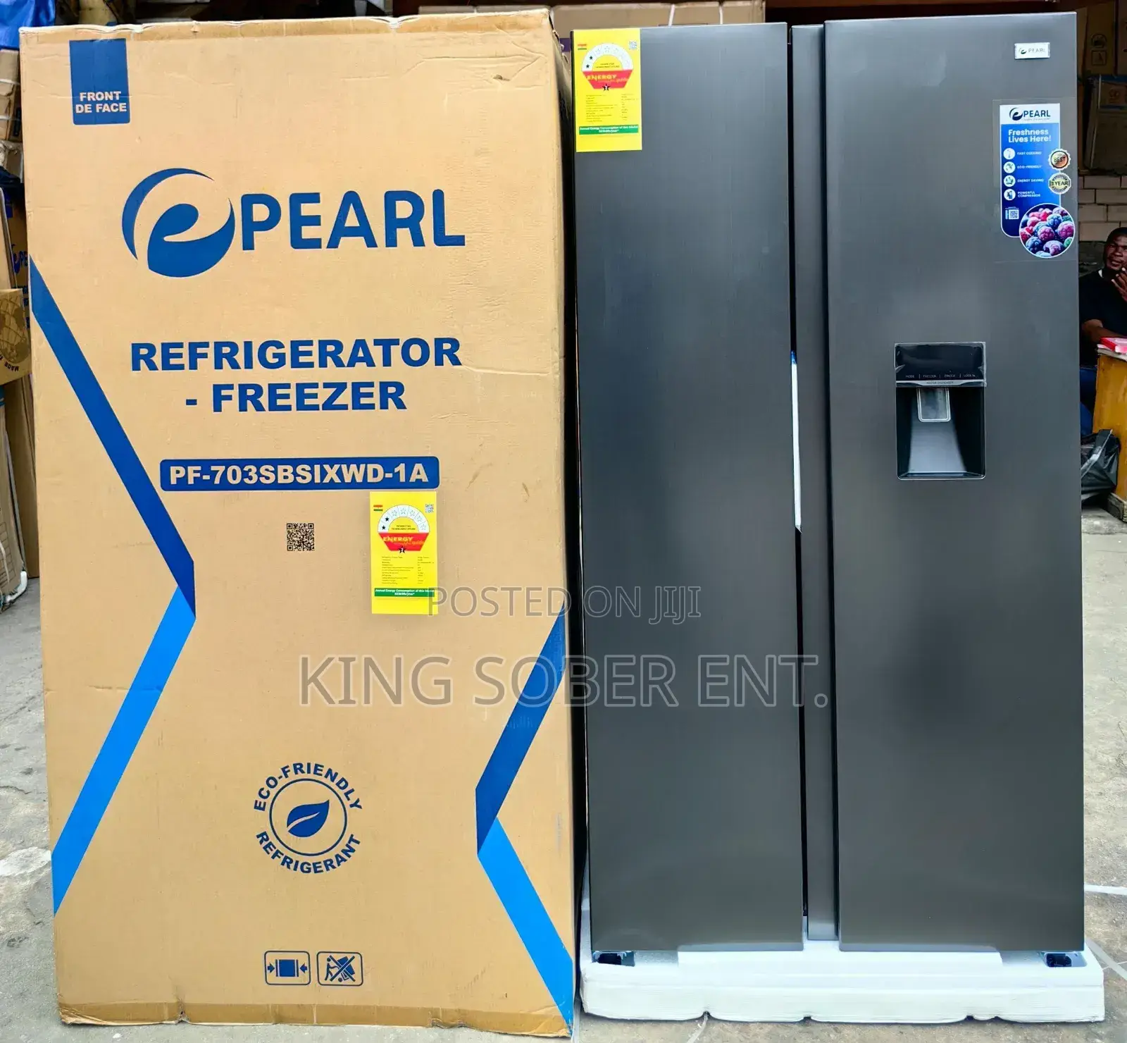 Fast Cooling Pearl 436l Side by Side With Dispenser