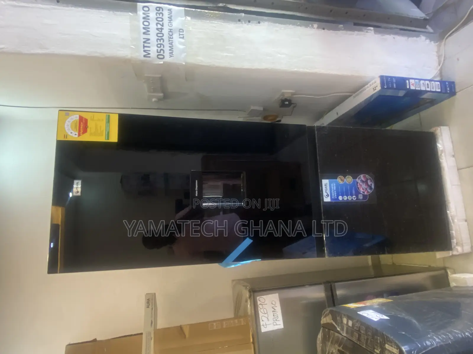 Pearl 309l Fridge ,With Dispenser And Bottom Freezer  +Mirror Design