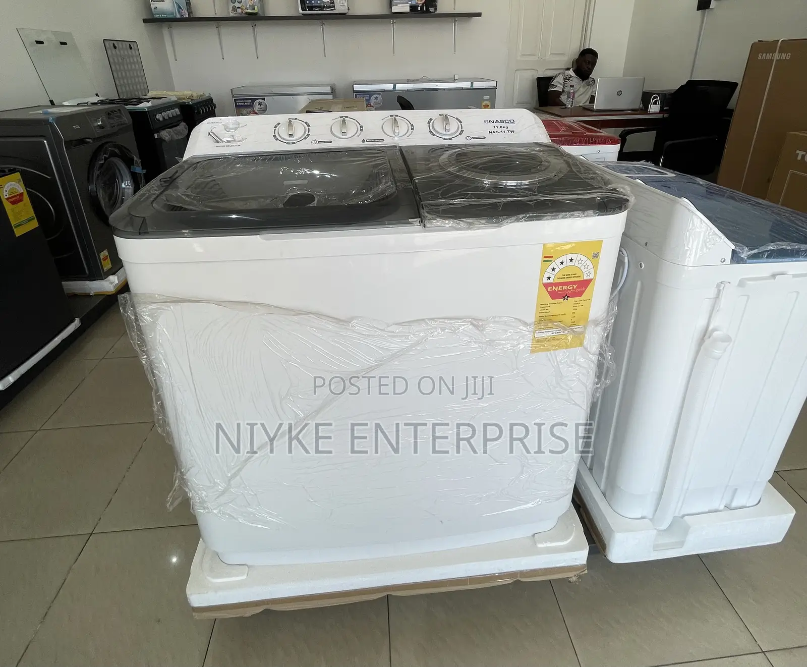 Nasco Nas-11-tw 11kg Twin-tub Washing Machine.