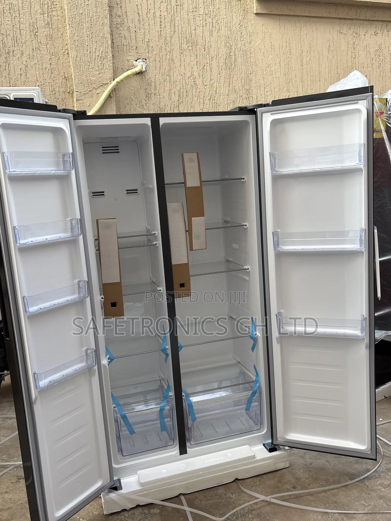 Top Choice Pearl Black Glass Pf-640sbsbg 426ltrs Fridge