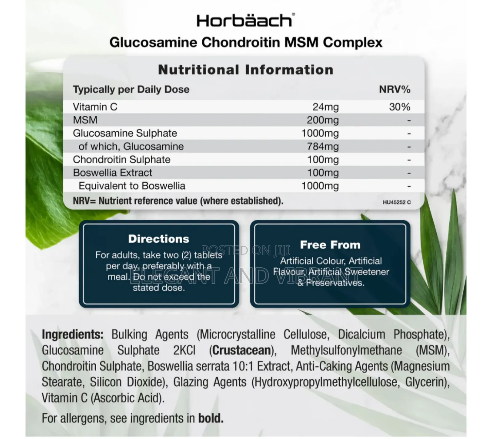 Glucosamine And Chondroitin Msm Complex | 120 Tablets