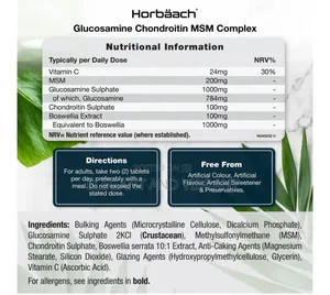 Glucosamine And Chondroitin Msm Complex | 120 Tablets