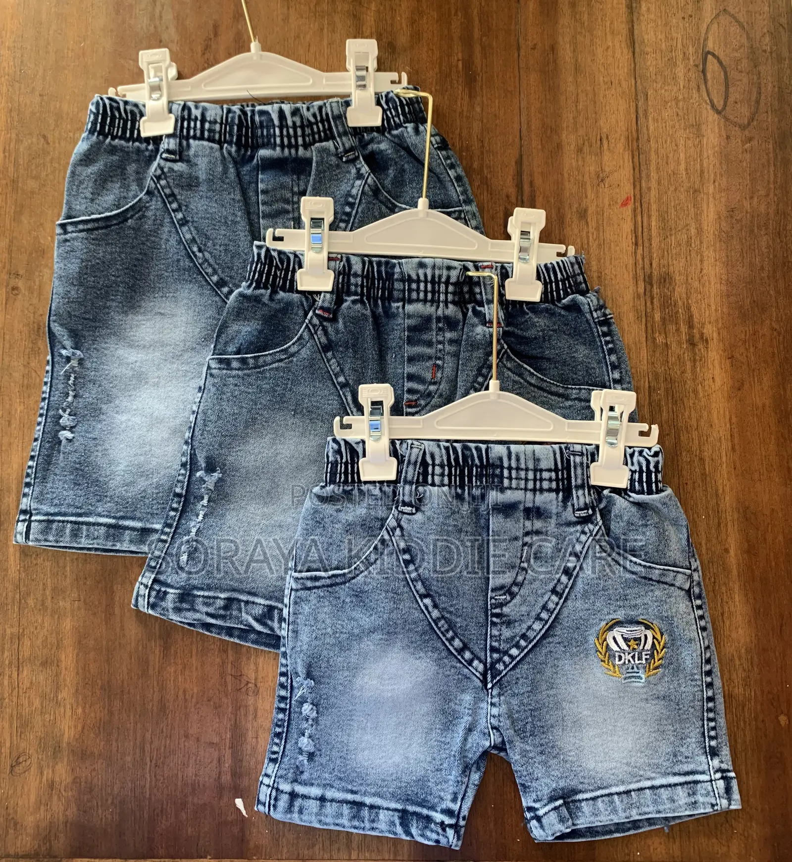 Polo Shirt and Jean Shorts Set