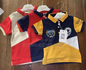 Polo Shirt and Jean Shorts Set