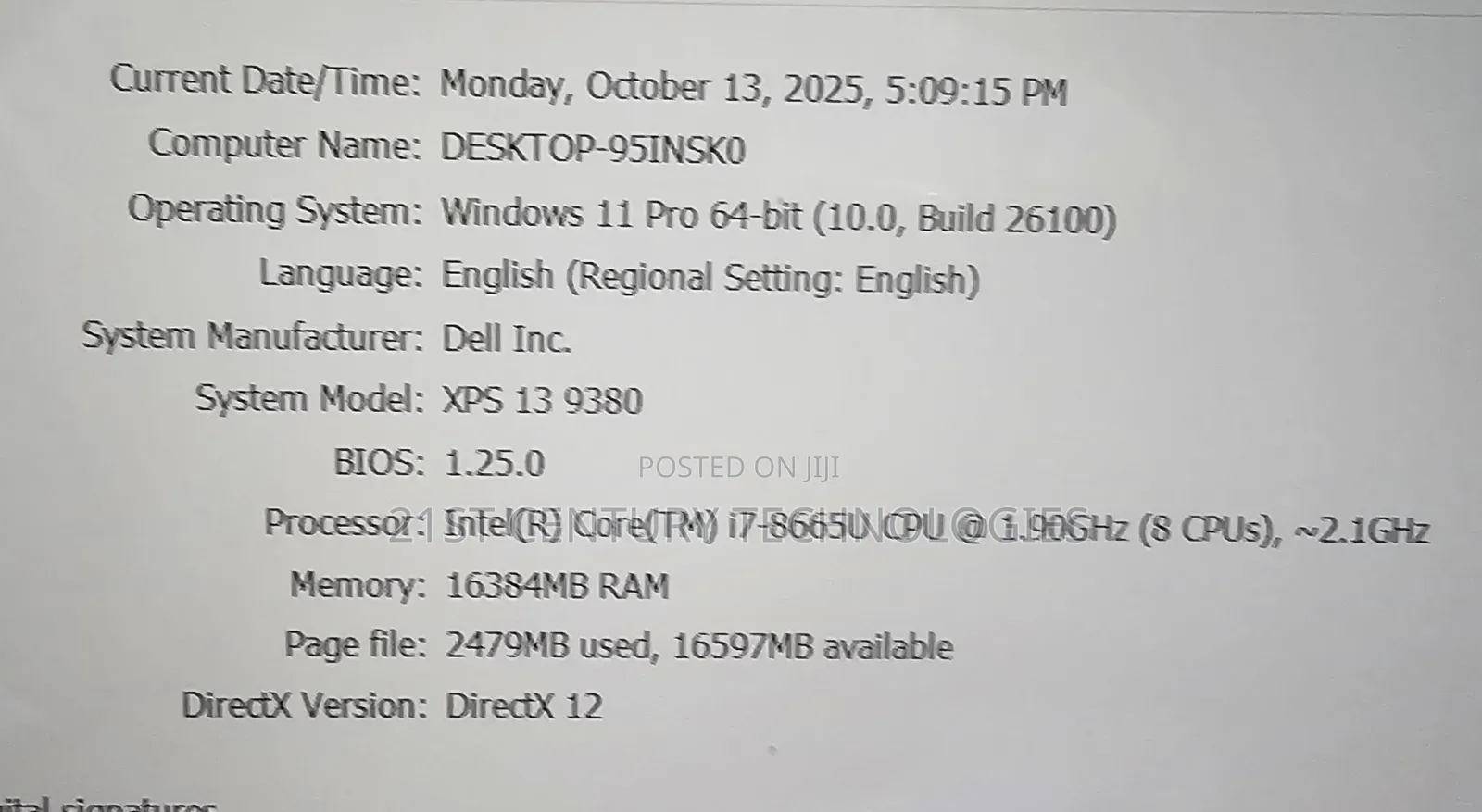Laptop Dell XPS 13 9380 1GB Intel Core I7 SSD 512GB