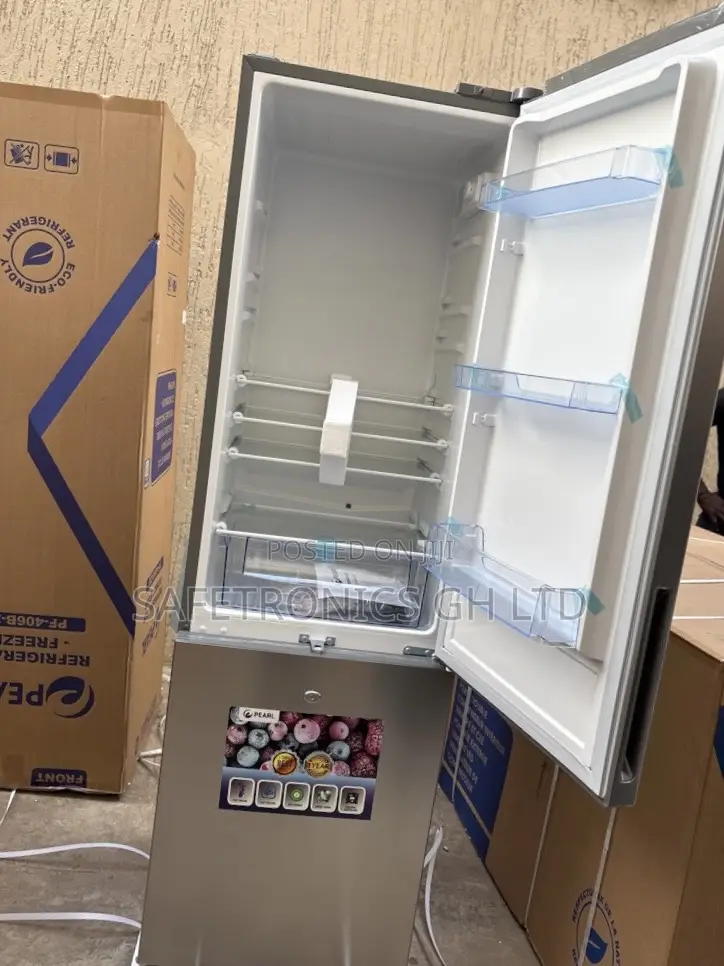 Fast Cooling Pf-406b-2b Bottom Freezer Grey Pearl Fridge