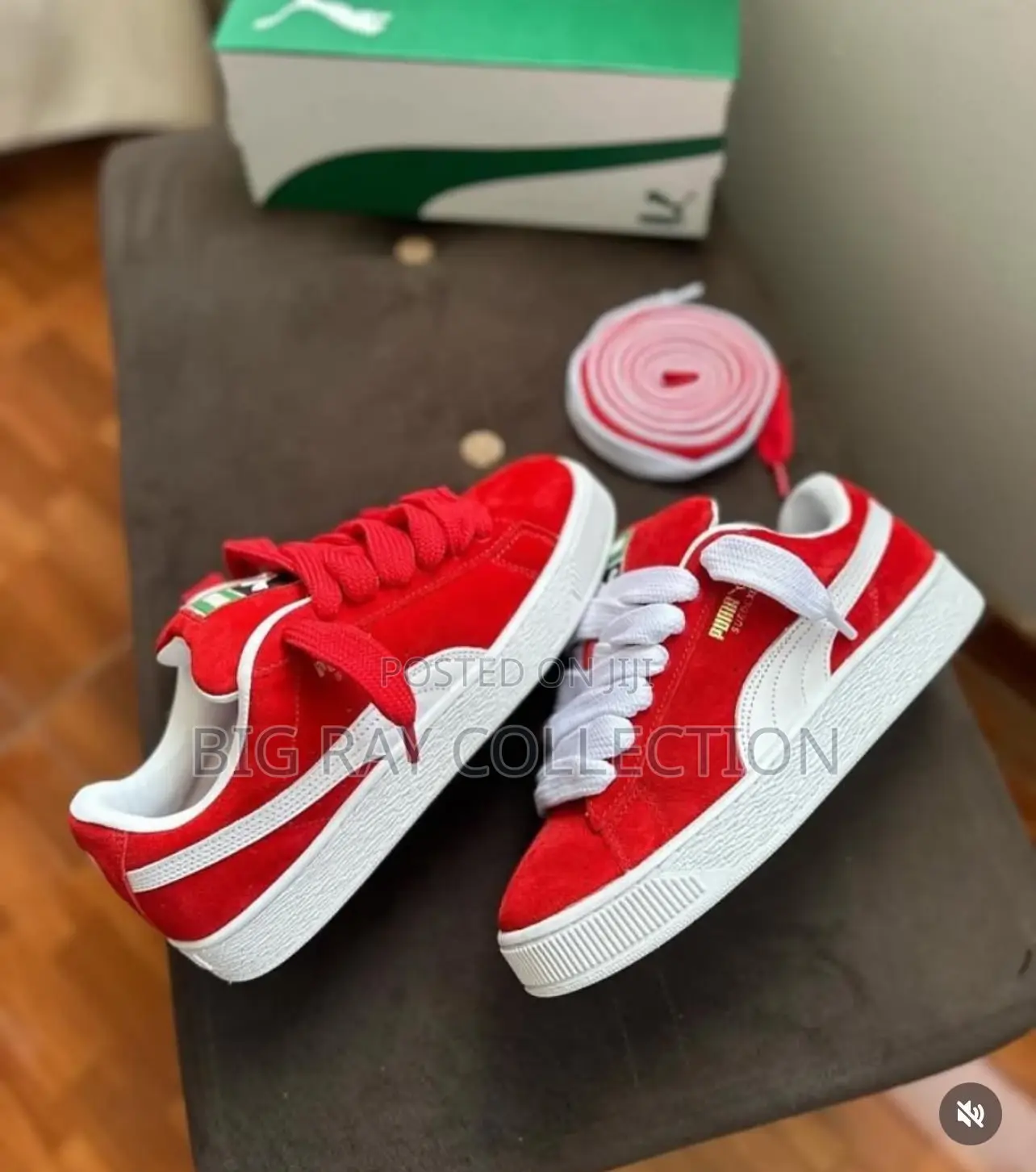 Puma Suede Red and White