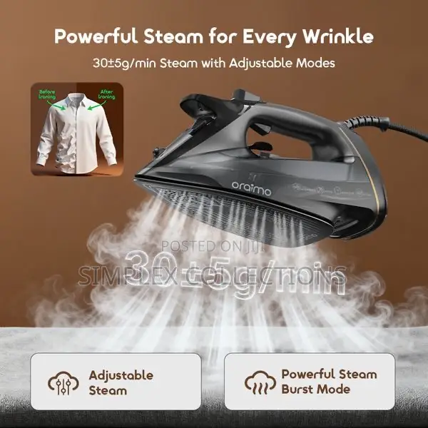 Oraimo Steamcore 2500w Led Display Electric Iron