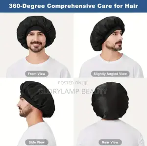 Satin Sleep Bonnet Cap - Comfortable Hair Protection for Men Women