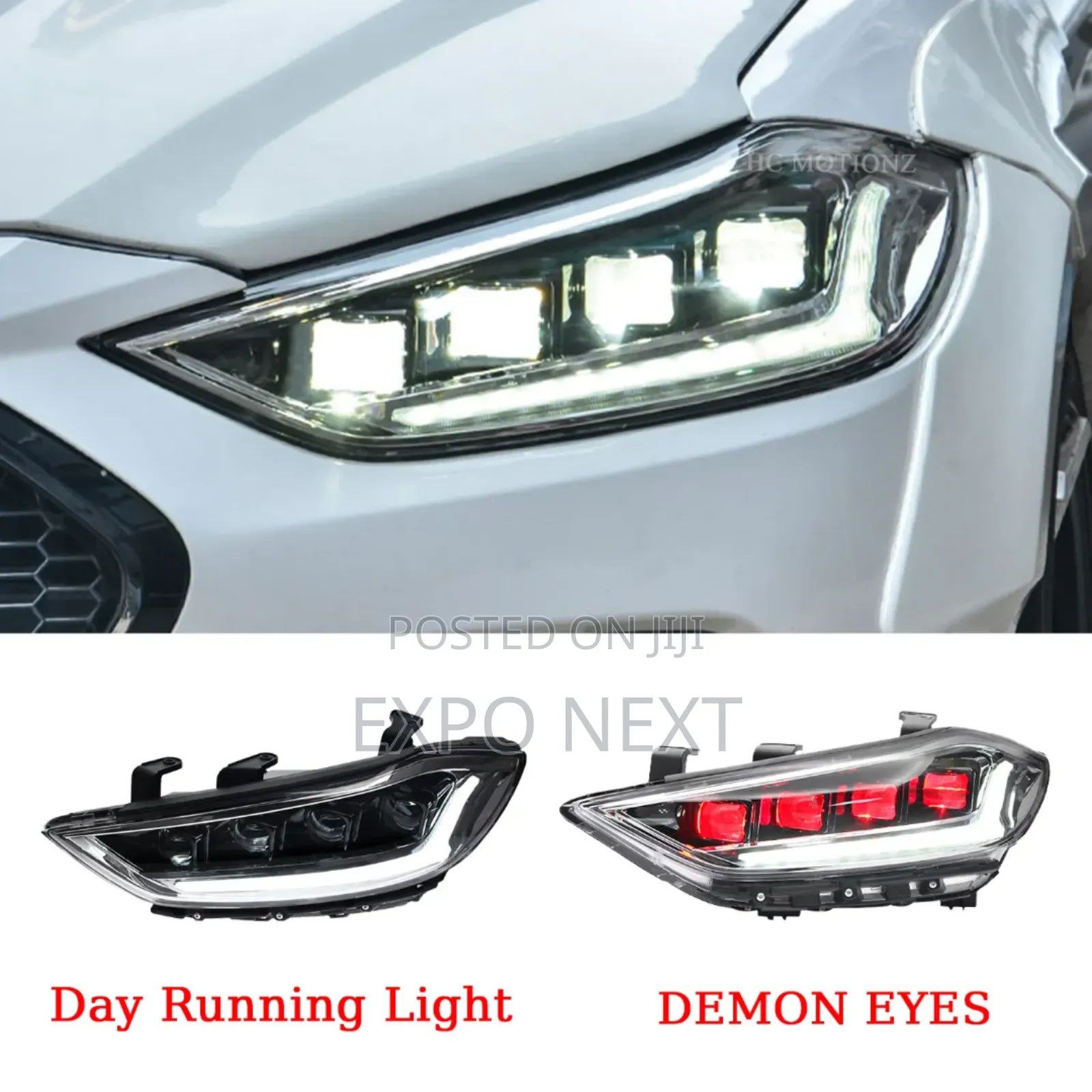 Elantra Head Lights Led/Spec 2017-2018 Pair