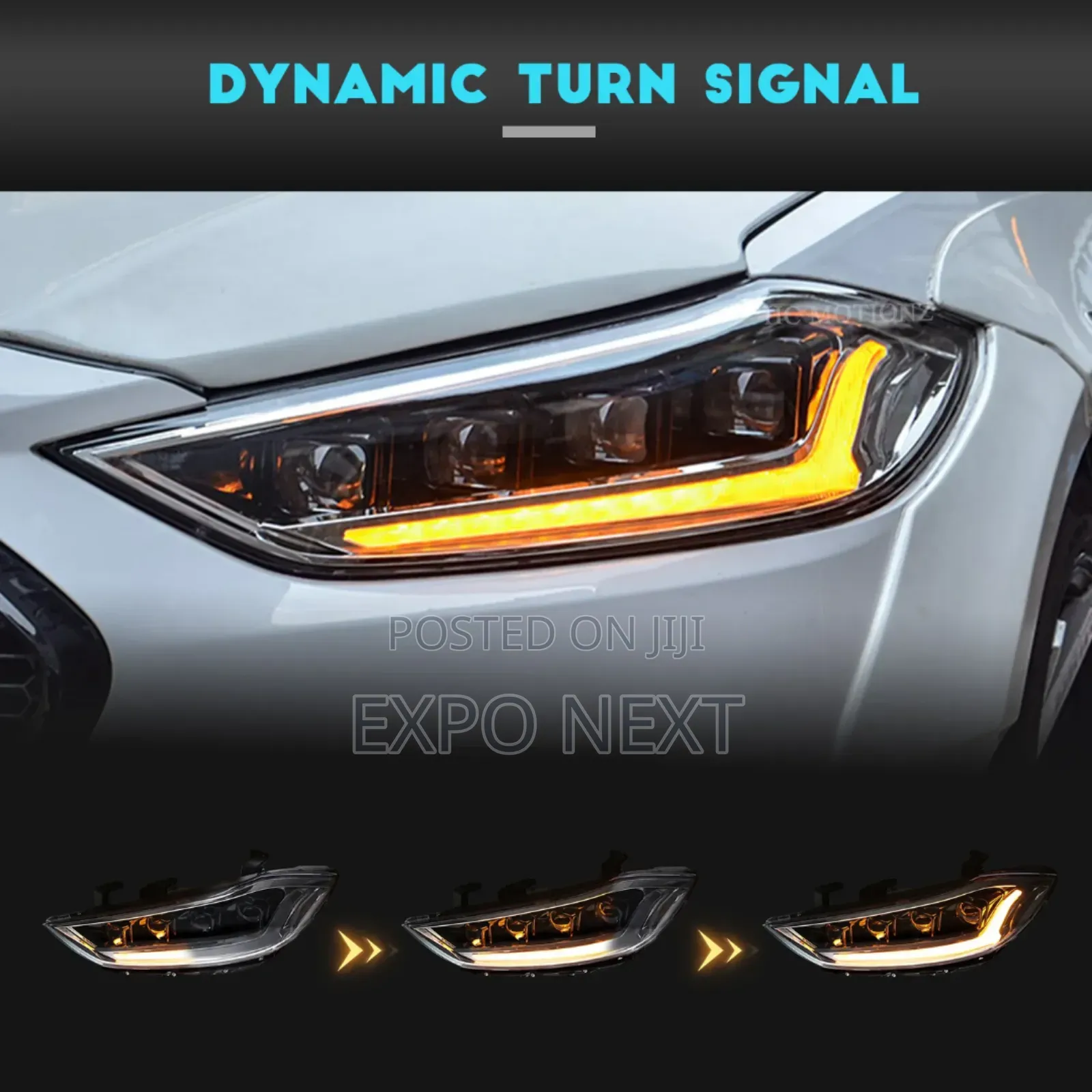 Elantra Head Lights Led/Spec 2017-2018 Pair