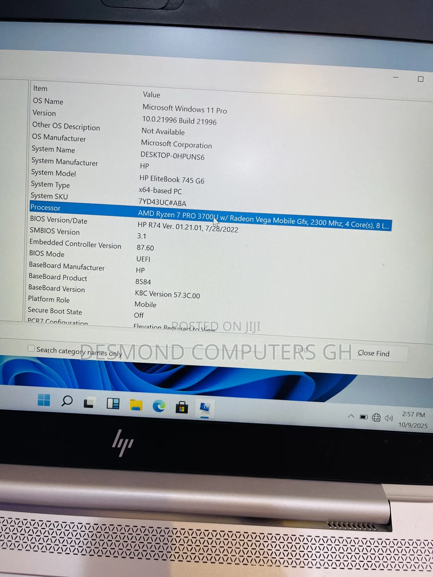 Laptop HP EliteBook 745 G6 16GB AMD Ryzen 7 SSD 256GB
