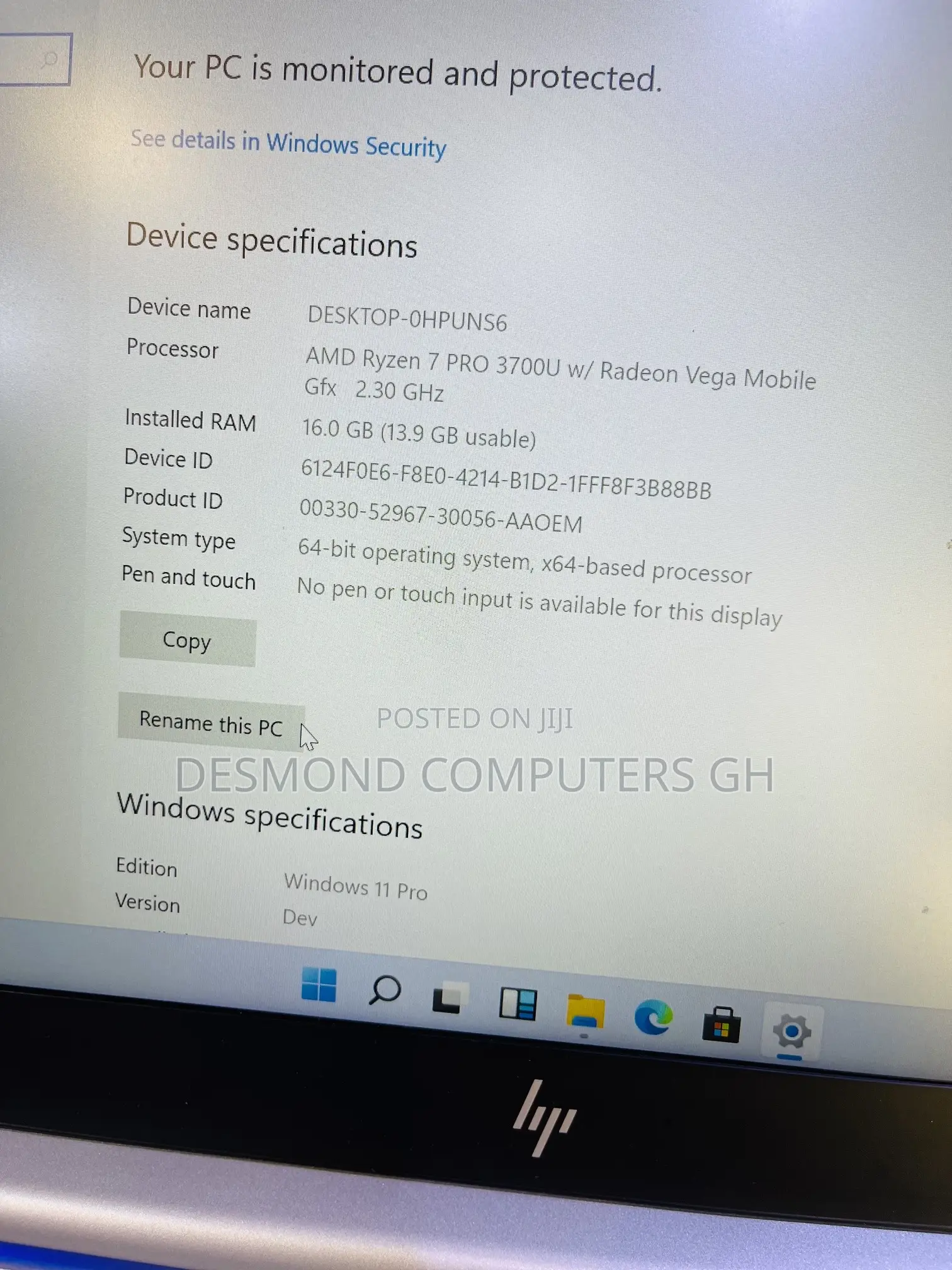 Laptop HP EliteBook 745 G6 16GB AMD Ryzen 7 SSD 256GB