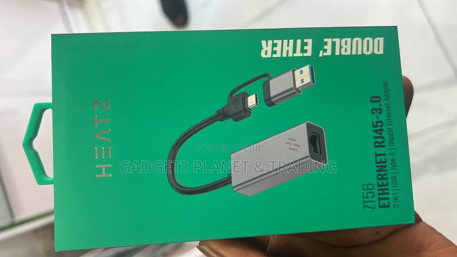 Usb-a / Usb-C to Ethernet Rj45 2in1 Gigabit Adapter - Zt56