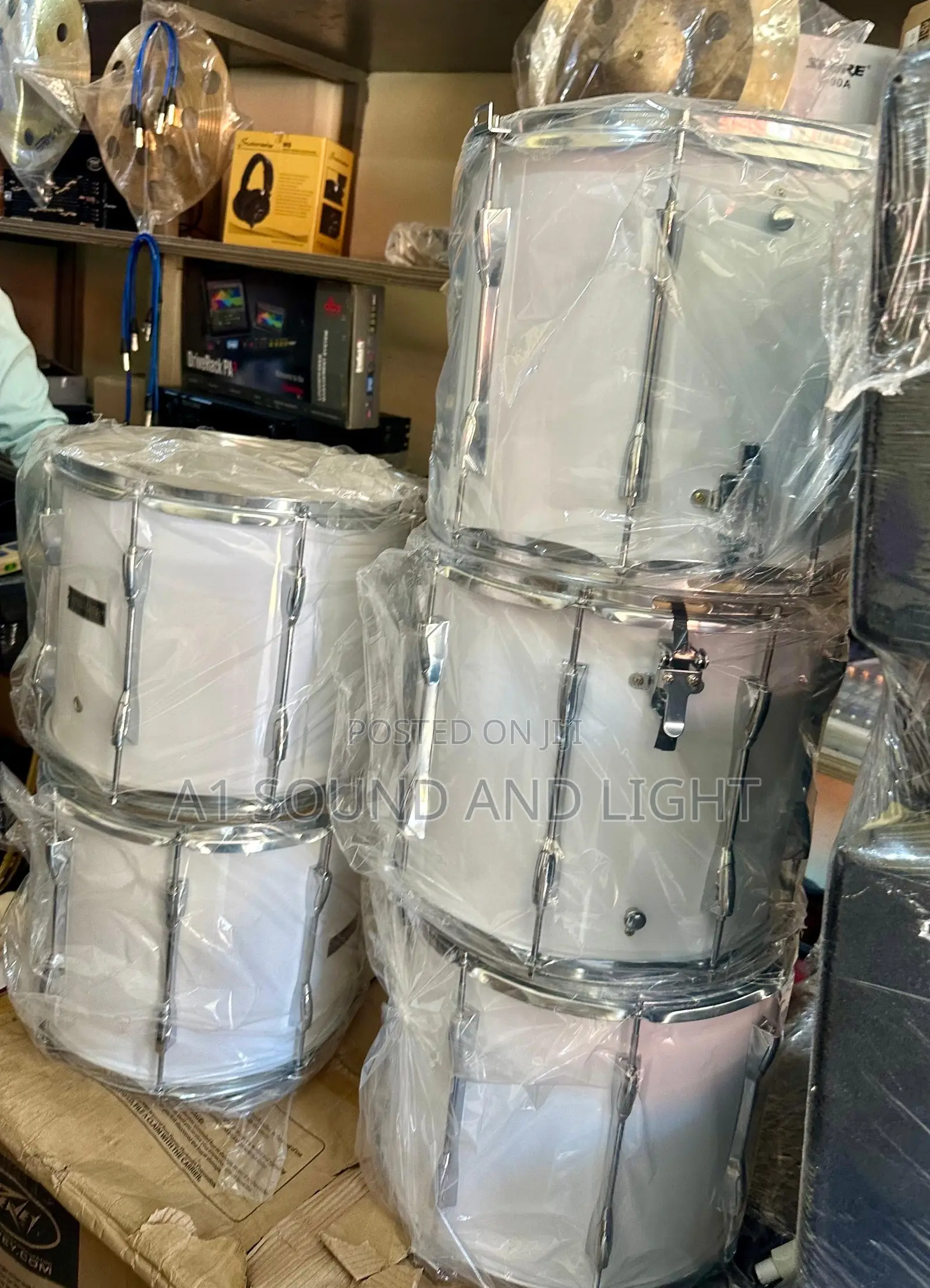 Premier 6 Pcs Parade / Marching Drum Set - White