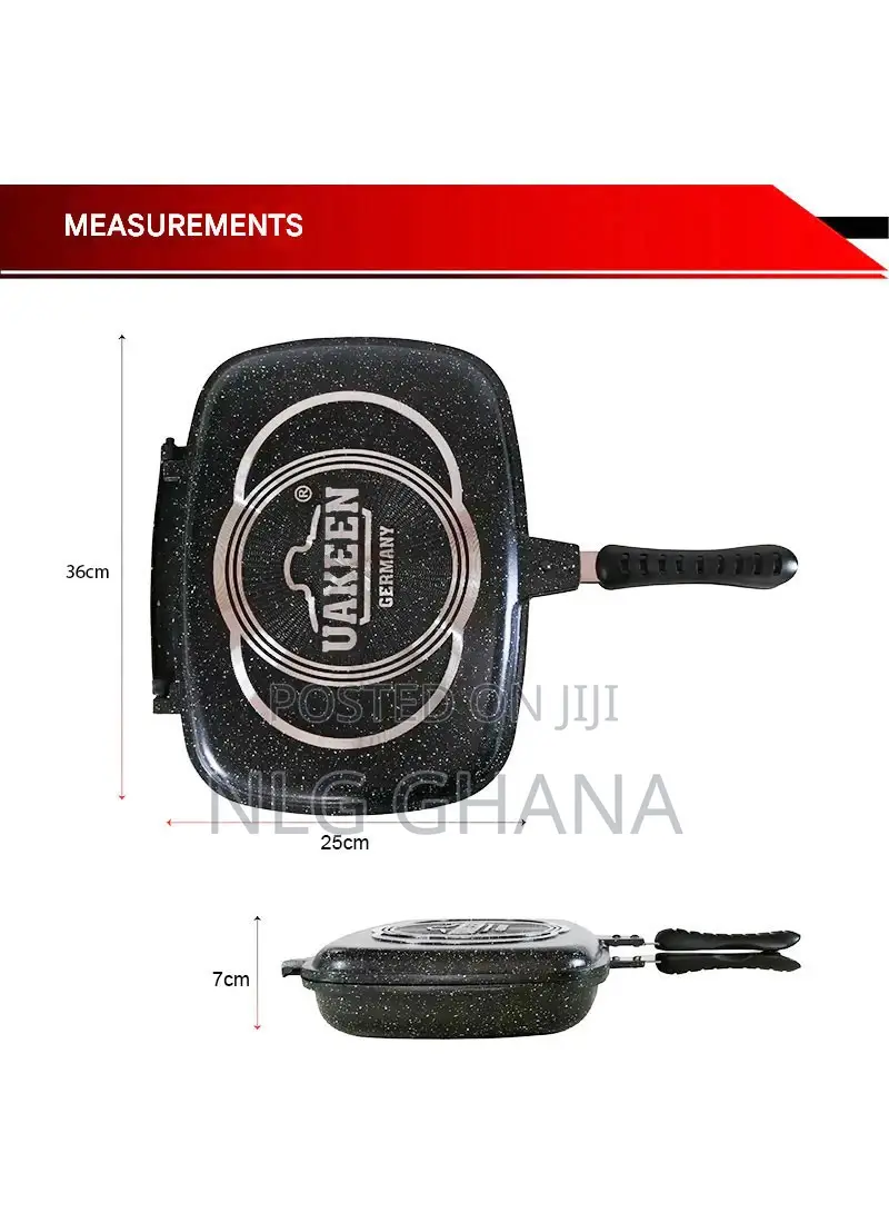 4.7l Granite Double Fry Pan, 36cm / 14.2 in - Non-Stick. Ghx7260