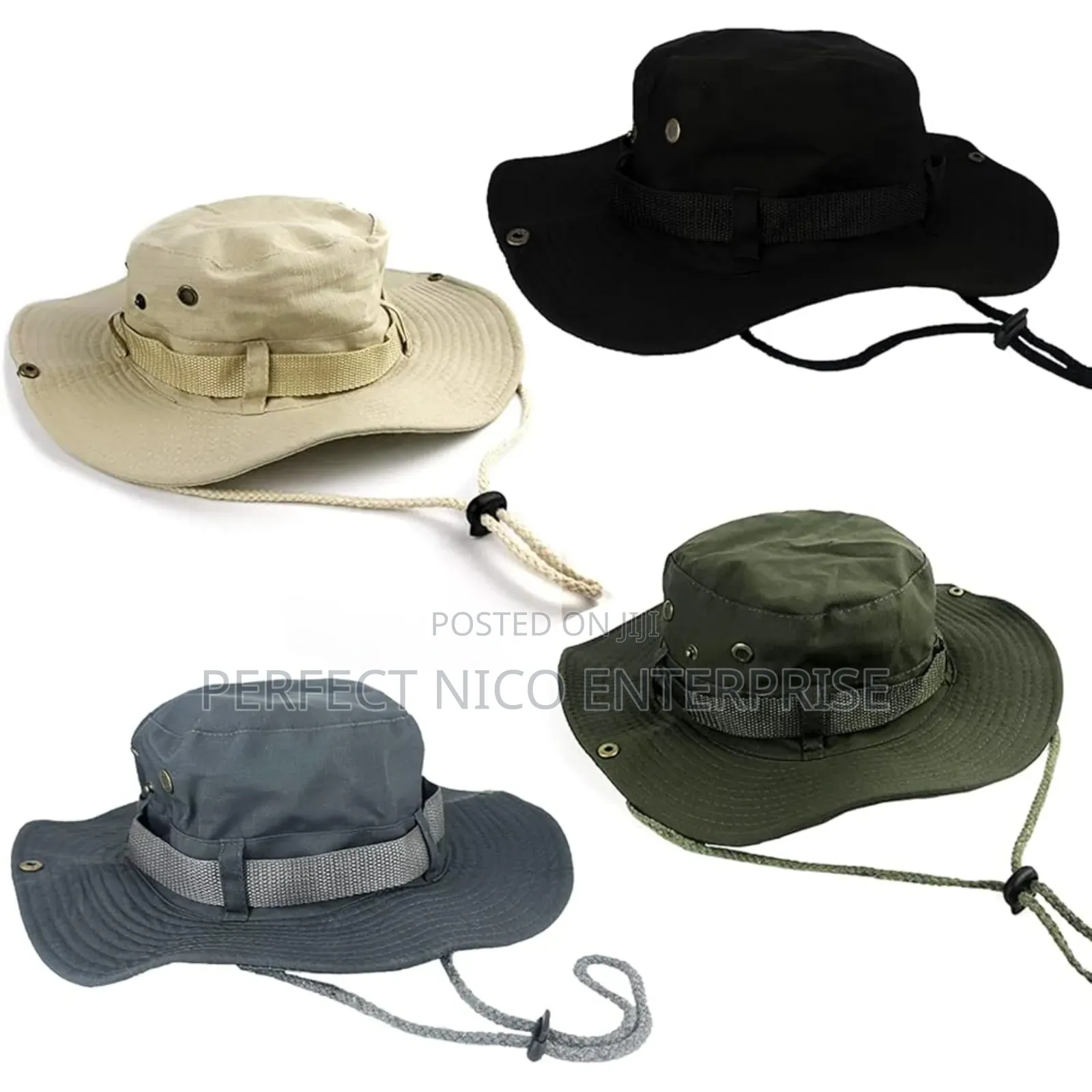 Jungle Hat – Outdoor Sun Hat With Strap for Hiking, Camping Safari