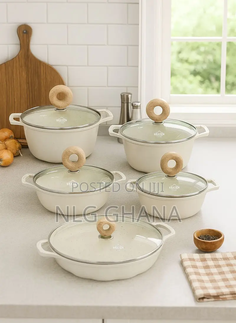 Aluminum Casserole Set - 5-Piece Non-Stick Cookware. Ghx7255