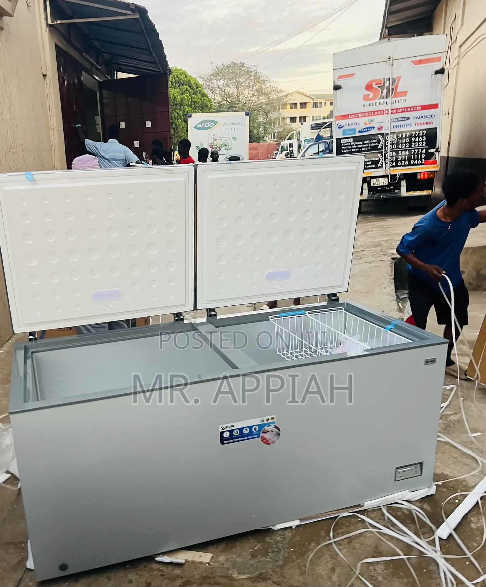 Original Pearl PCF-6040-1a 508liters 2 Door Electric Freezer(Gray).
