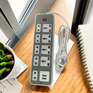 Multi-socket Power Extension Board With Usb Ports – 8 Outlets