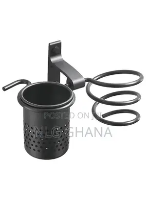 Space Aluminum Spiral Hair Dryer Holder Wall Mounted. Tvx26480