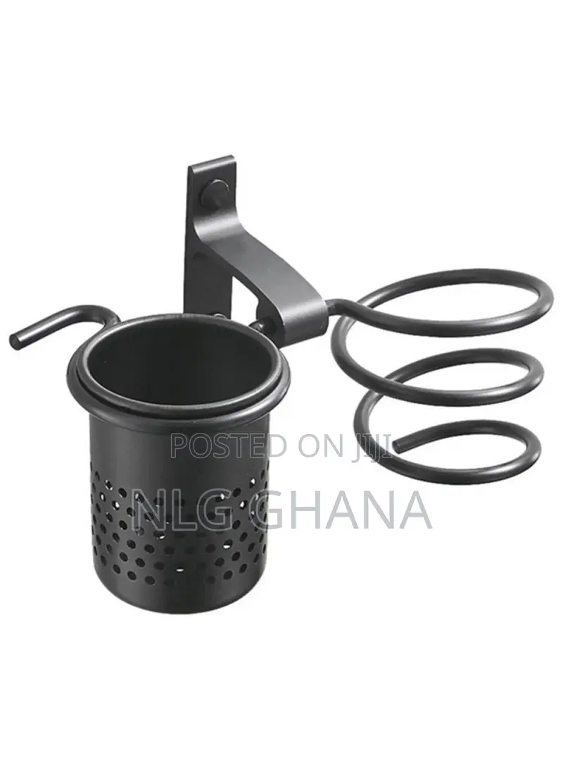 Space Aluminum Spiral Hair Dryer Holder Wall Mounted. Tvx26480
