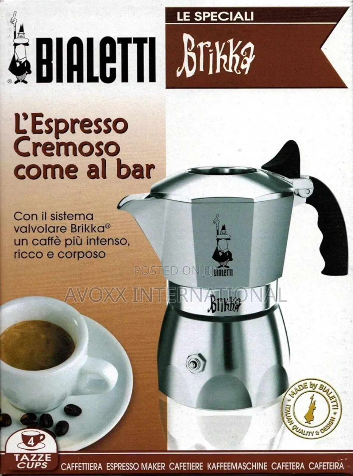Bialetti - Brikka Aluminium Stove-Top Espresso Maker / 2 /4 Cups
