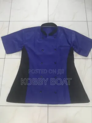 Blue and Red Chef Top Jacket