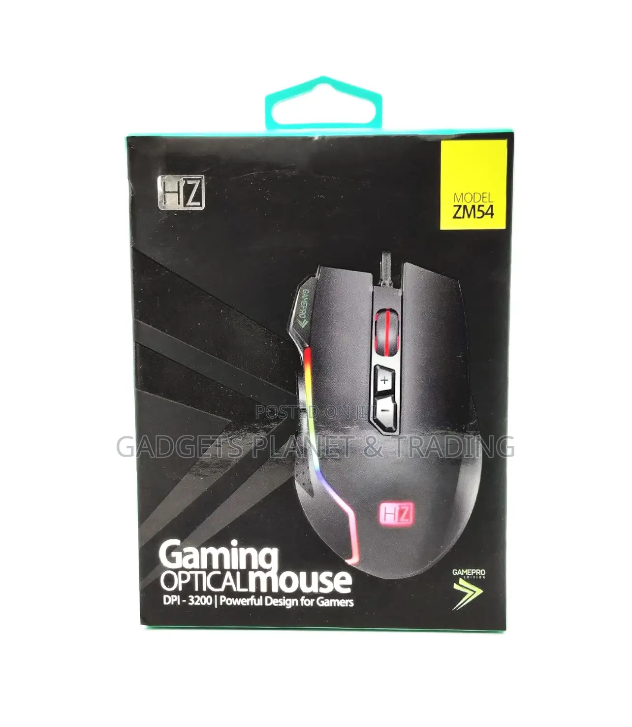 Heatz RGB Backlight Gaming Wired Usb Mouse Zm54, 4 Levels of 3200 Dpi