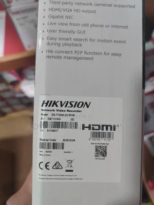 NVR Hikvision 8 Channel Poe Ip Hd Network Ds-7108ni-Q1/8p/M