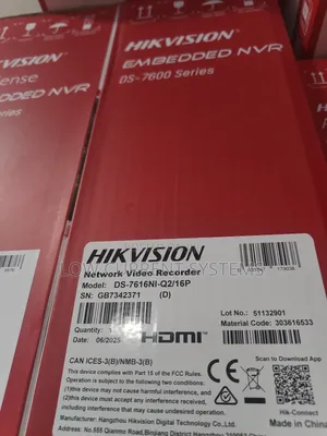 NVR Hikvision 16 Channel Poe Pro Series Ds-7616ni-Q2/16p