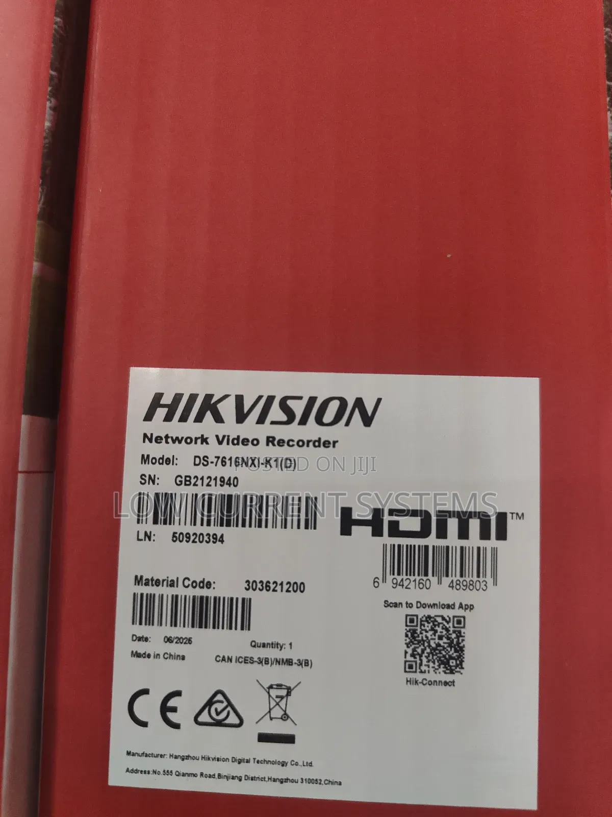 NVR Hikvision 16 Channel Non Poe Pro Series Ds-7616nxi-