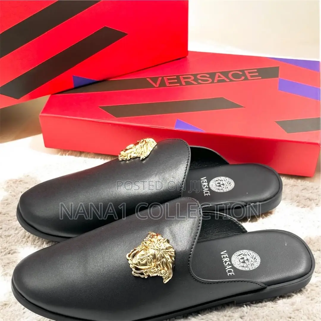 Men’S Versace Leather Half Shoes