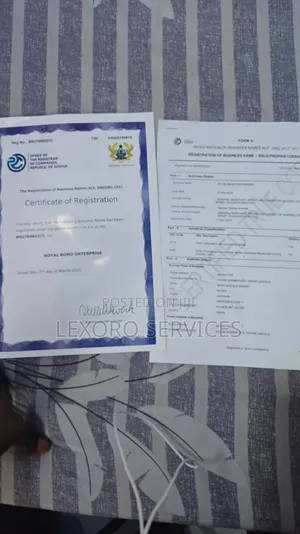Business Registration Certificate, Passport, Driver's License