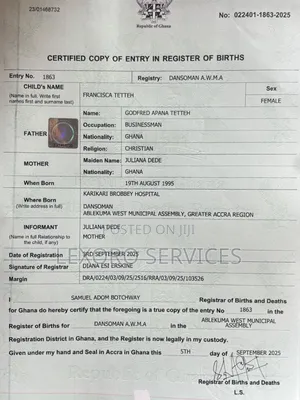 Business Registration Certificate, Passport, Driver's License