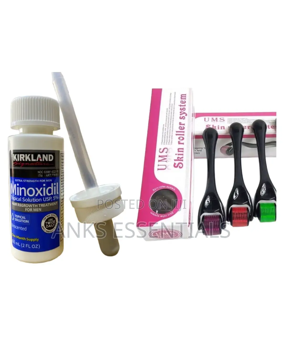 Minoxidil 5% With Derma Roller – Boost Hair Regrowth Fast