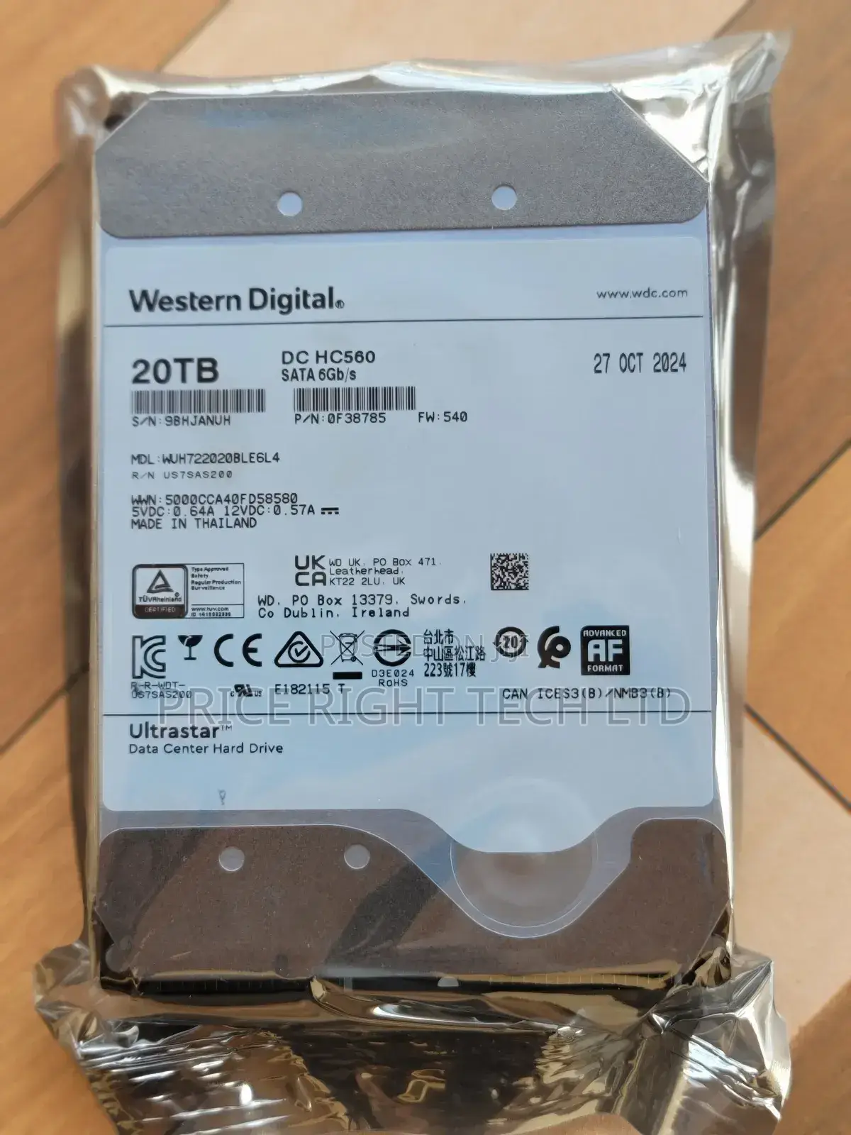 Brand New 20tb Wd Hard Drive