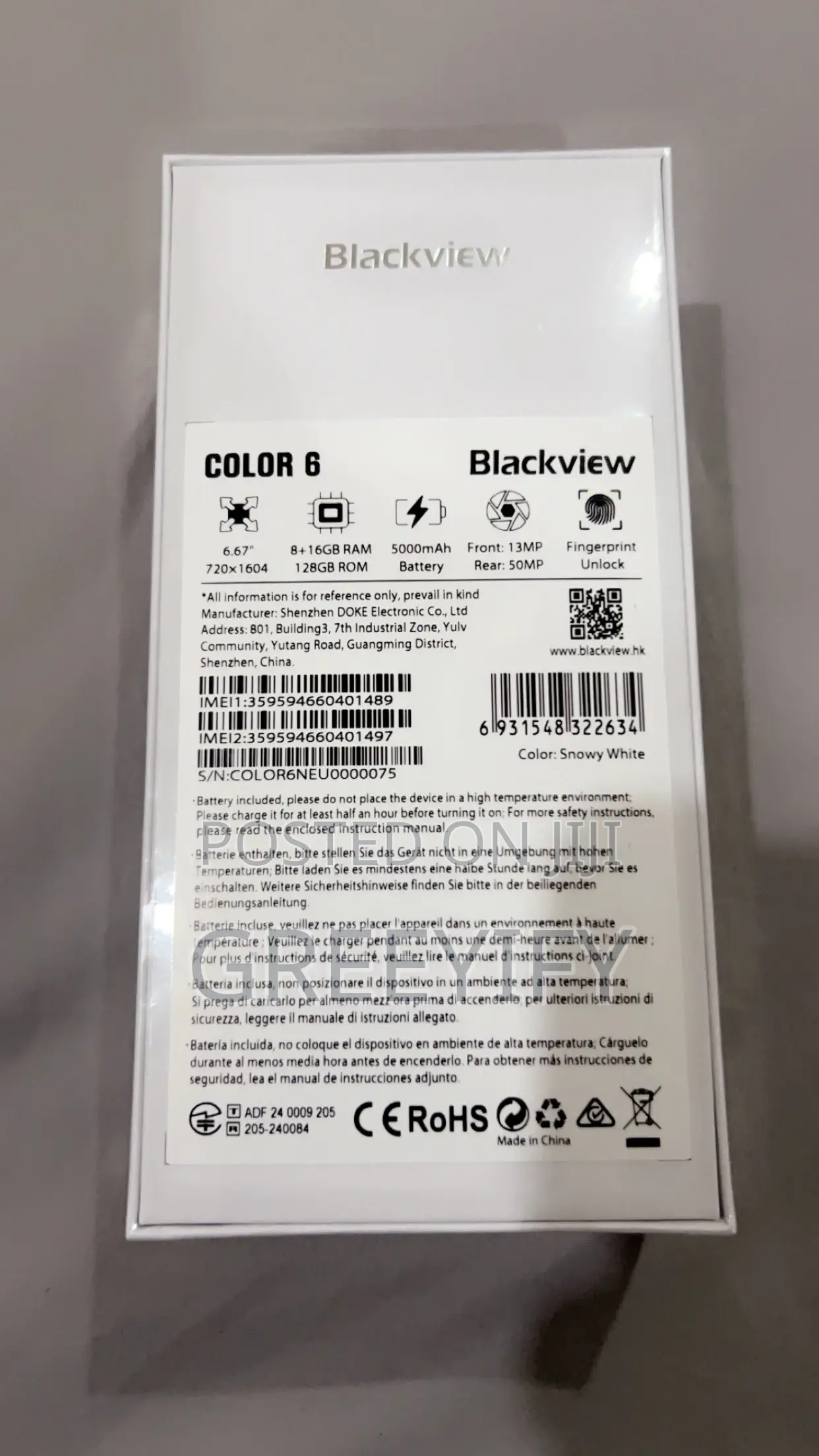 New Blackview BL8800 Pro 128 GB White