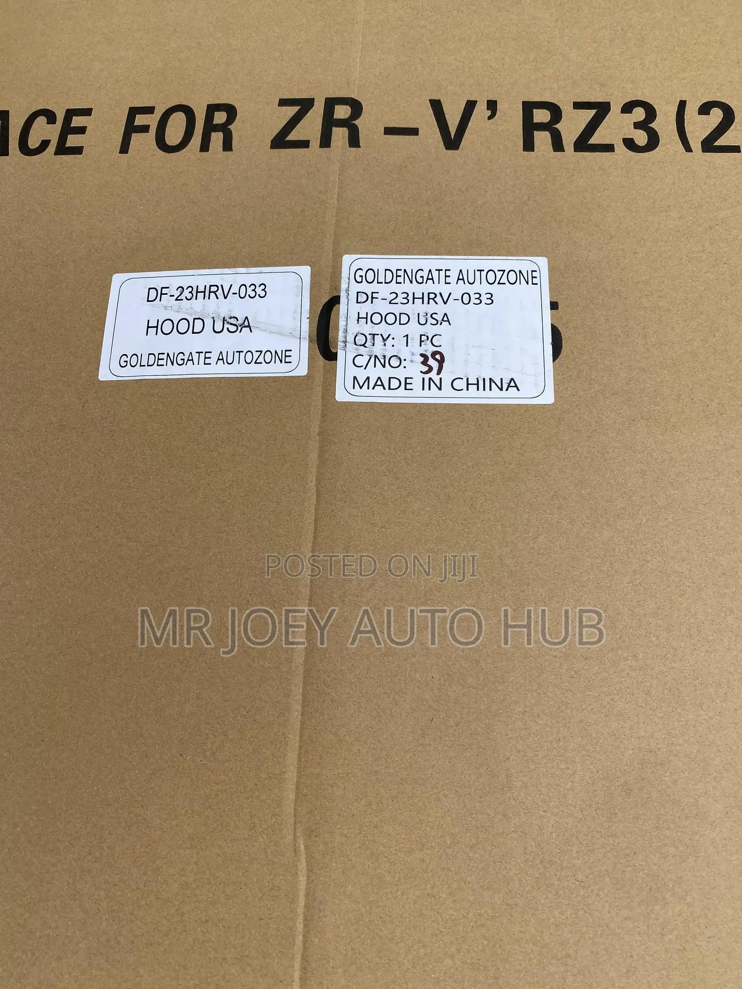 Honda HRV 2023 2024 2025 Bonnet